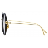 Linda Farrow - Linear Savoye A Round Optical Glasses in Black - LF09AC1OPT - Linda Farrow Eyewear