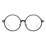 Linda Farrow - Linear Savoye A Round Optical Glasses in Black - LF09AC2OPT - Linda Farrow Eyewear