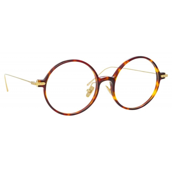 Linda Farrow - Linear Savoye A Round Optical Glasses in Tortoiseshell - LF09AC3OPT - Linda Farrow Eyewear