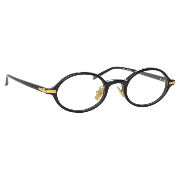 Linda Farrow - Linear Eaves A Oval Optical Glasses in Black - LF11AC1OPT - Linda Farrow Eyewear