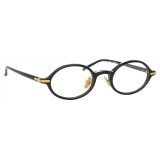 Linda Farrow - Linear Eaves Oval Optical Glasses in Black - LF11C1OPT - Linda Farrow Eyewear