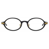 Linda Farrow - Linear Eaves Oval Optical Glasses in Black - LF11C1OPT - Linda Farrow Eyewear