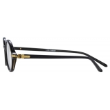 Linda Farrow - Linear Eaves Oval Optical Glasses in Black - LF11C1OPT - Linda Farrow Eyewear