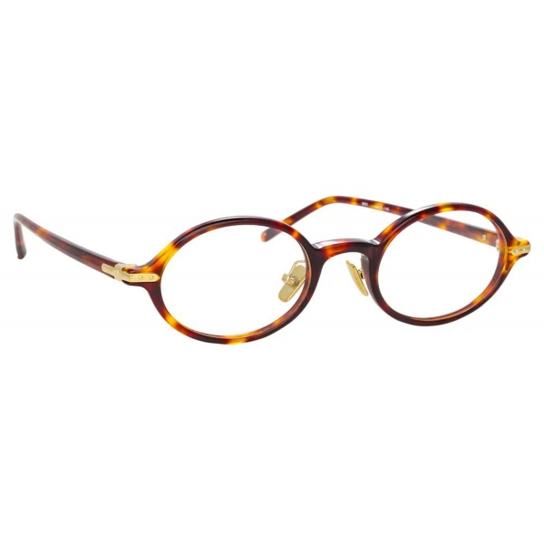 Linda Farrow - Linear Eaves Oval Optical Glasses in Tortoiseshell - LF11C2OPT - Linda Farrow Eyewear