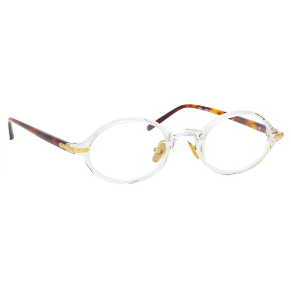 Linda Farrow - Linear Eaves Oval Optical Glasses in Clear - LF11C3OPT - Linda Farrow Eyewear
