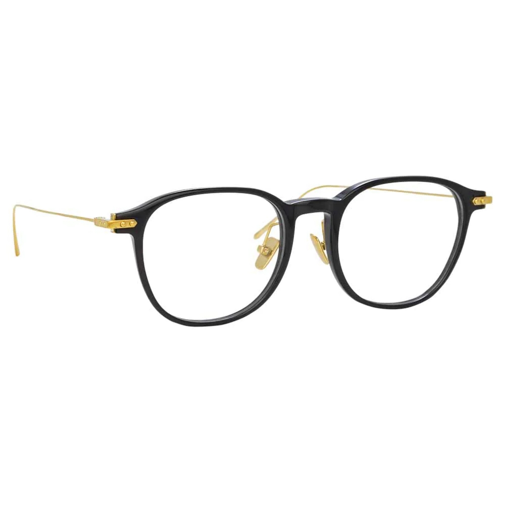 Men's Gray Oval Optical Frame in Black (Asian Fit) – LINDA FARROW