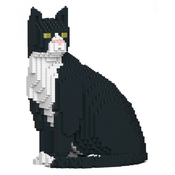 Jekca - Tuxedo Cat 01S - Lego - Scultura - Costruzione - 4D - Animali di Mattoncini - Toys