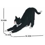 Jekca - Tuxedo Cat 04S - Lego - Scultura - Costruzione - 4D - Animali di Mattoncini - Toys