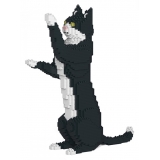 Jekca - Tuxedo Cat 05S - Lego - Sculpture - Construction - 4D - Brick Animals - Toys