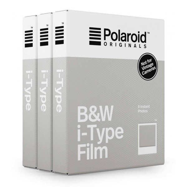 Polaroid Originals - Pacco Triplo Pellicole per iType - Frame Bianco Classico - Blackout Film per Polaroid Camera - OneStep 2