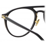 Linda Farrow - Linear Ando A Aviator Optical Glasses in Black - LF23AC1OPT - Linda Farrow Eyewear