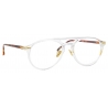 Linda Farrow - Linear Ando A Aviator Optical Glasses in Clear - LF23AC4OPT - Linda Farrow Eyewear