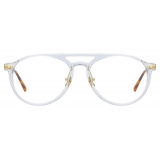 Linda Farrow - Linear Ando A Aviator Optical Glasses in Clear - LF23AC4OPT - Linda Farrow Eyewear