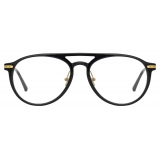 Linda Farrow - Linear Ando Aviator Optical Glasses in Black - LF23C1OPT - Linda Farrow Eyewear