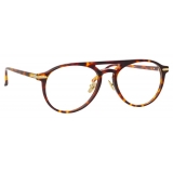 Linda Farrow - Linear Ando Aviator Optical Glasses in Tortoiseshell - LF23C2OPT - Linda Farrow Eyewear