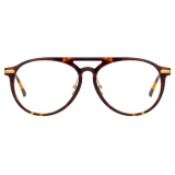 Linda Farrow - Occhiali da Vista Aviatore Linear Ando in Tartaruga - LF23C2OPT - Linda Farrow Eyewear