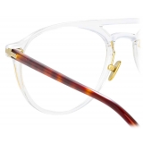 Linda Farrow - Linear Ando Aviator Optical Glasses in Clear - LF23C4OPT - Linda Farrow Eyewear