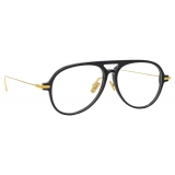 Linda Farrow - Linear Gilles A Aviator Optical Glasses in Black - LF24AC1OPT - Linda Farrow Eyewear