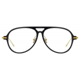 Linda Farrow - Linear Gilles A Aviator Optical Glasses in Black - LF24AC1OPT - Linda Farrow Eyewear