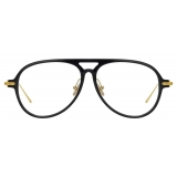 Linda Farrow - Occhiali da Vista Aviatore Linear Gilles A in Nero - LF24AC1OPT - Linda Farrow Eyewear