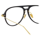 Linda Farrow - Linear Gilles A Aviator Optical Glasses in Black - LF24AC1OPT - Linda Farrow Eyewear
