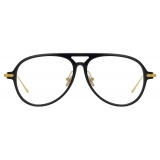 Linda Farrow - Linear Gilles Aviator Optical Glasses in Black - LF24C1OPT - Linda Farrow Eyewear