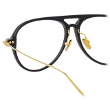 Linda Farrow - Occhiali da Vista Aviatore Linear Gilles in Nero - LF24C1OPT - Linda Farrow Eyewear