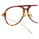 Linda Farrow - Occhiali da Vista Aviatore Linear Gilles in Tartaruga - LF24C2OPT - Linda Farrow Eyewear