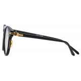 Linda Farrow - Linear Bay A D-Frame Optical Glasses in Black - LF25AC1OPT - Linda Farrow Eyewear