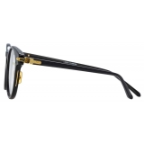 Linda Farrow - Occhiali da Vista Linear Bay A D-Frame in Nero - LF25AC1OPT - Linda Farrow Eyewear