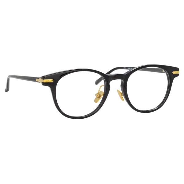 Linda Farrow - Linear Bay D-Frame Optical Glasses in Black - LF25C1OPT - Linda Farrow Eyewear
