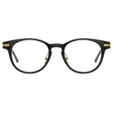 Linda Farrow - Linear Bay D-Frame Optical Glasses in Black - LF25C1OPT - Linda Farrow Eyewear