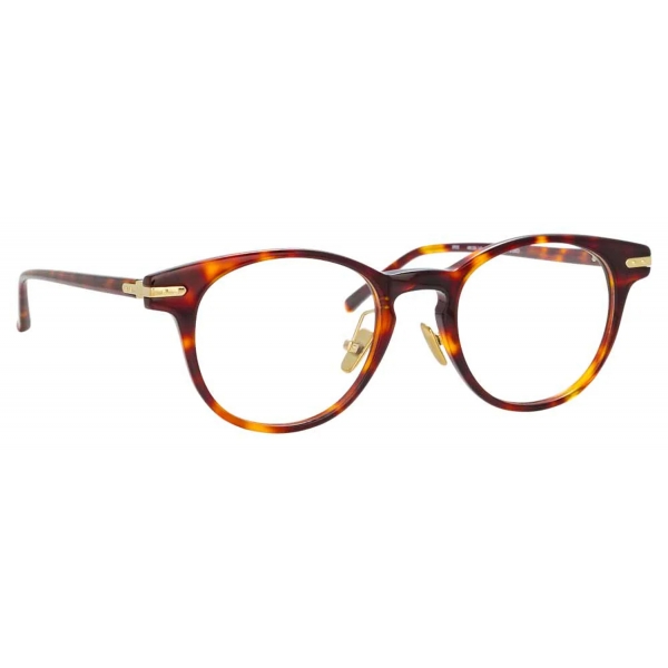 Linda Farrow - Linear Bay D-Frame Optical Glasses in Tortoiseshell - LF25C2OPT - Linda Farrow Eyewear