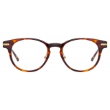 Linda Farrow - Linear Bay D-Frame Optical Glasses in Tortoiseshell - LF25C2OPT - Linda Farrow Eyewear