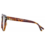 Linda Farrow - Linear Bay D-Frame Optical Glasses in Tortoiseshell - LF25C2OPT - Linda Farrow Eyewear