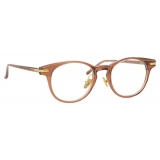 Linda Farrow - Occhiali da Vista Linear Bay D-Frame in Tabacco - LF25C3OPT - Linda Farrow Eyewear