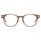 Linda Farrow - Occhiali da Vista Linear Bay D-Frame in Tabacco - LF25C3OPT - Linda Farrow Eyewear