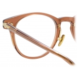 Linda Farrow - Linear Bay D-Frame Optical Glasses in Tobacco - LF25C3OPT - Linda Farrow Eyewear