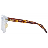 Linda Farrow - Linear Bay D-Frame Optical Glasses in Clear - LF25C4OPT - Linda Farrow Eyewear