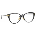 Linda Farrow - Linear Arch A Cat Eye Optical Glasses in Black - LF26AC1OPT - Linda Farrow Eyewear