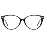 Linda Farrow - Linear Arch A Cat Eye Optical Glasses in Black - LF26AC1OPT - Linda Farrow Eyewear
