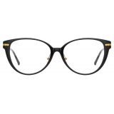 Linda Farrow - Occhiali da Vista Linear Arch A Cat Eye in Nero - LF26AC1OPT - Linda Farrow Eyewear