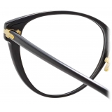 Linda Farrow - Occhiali da Vista Linear Arch A Cat Eye in Nero - LF26AC1OPT - Linda Farrow Eyewear