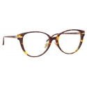 Linda Farrow - Linear Arch A Cat Eye Optical Glasses in Tortoiseshell - LF26AC2OPT - Linda Farrow Eyewear