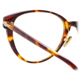 Linda Farrow - Linear Arch A Cat Eye Optical Glasses in Tortoiseshell - LF26AC2OPT - Linda Farrow Eyewear