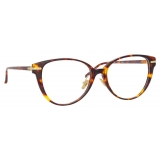 Linda Farrow - Linear Arch Cat Eye Optical Glasses in Tortoiseshell - LF26C2OPT - Linda Farrow Eyewear