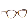 Linda Farrow - Occhiali da Vista Linear Arch Cat Eye in Tartaruga - LF26C2OPT - Linda Farrow Eyewear