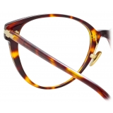 Linda Farrow - Linear Arch Cat Eye Optical Glasses in Tortoiseshell - LF26C2OPT - Linda Farrow Eyewear