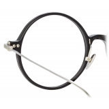 Linda Farrow - Linear Savoye Round Optical Glasses in Black - LF09C2OPT - Linda Farrow Eyewear