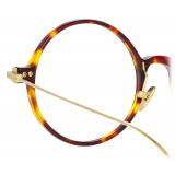 Linda Farrow - Linear Savoye Round Optical Glasses in Tortoiseshell - LF09C3OPT - Linda Farrow Eyewear